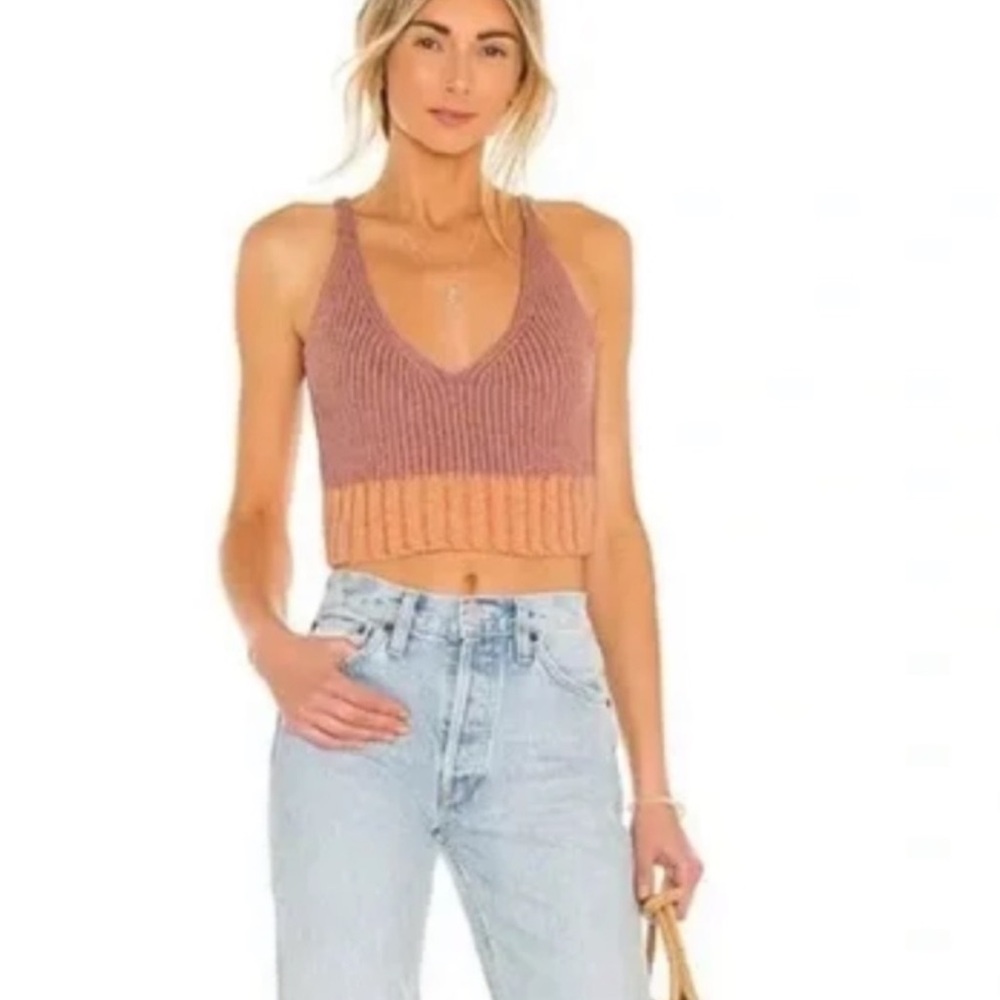 NEVER WORN | Free People Intimately | Knit Tank Top - Mauve Combo - XS